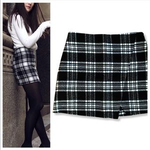 Abercrombie and Fitch plaid faux wrap skirt